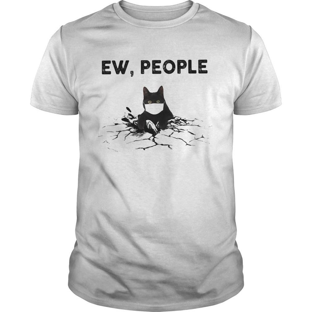 Special Black Cat Face Mask Ew People Shirt 