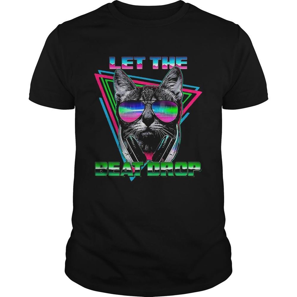 Special Black Cat Let The Beat Drop Shirt 