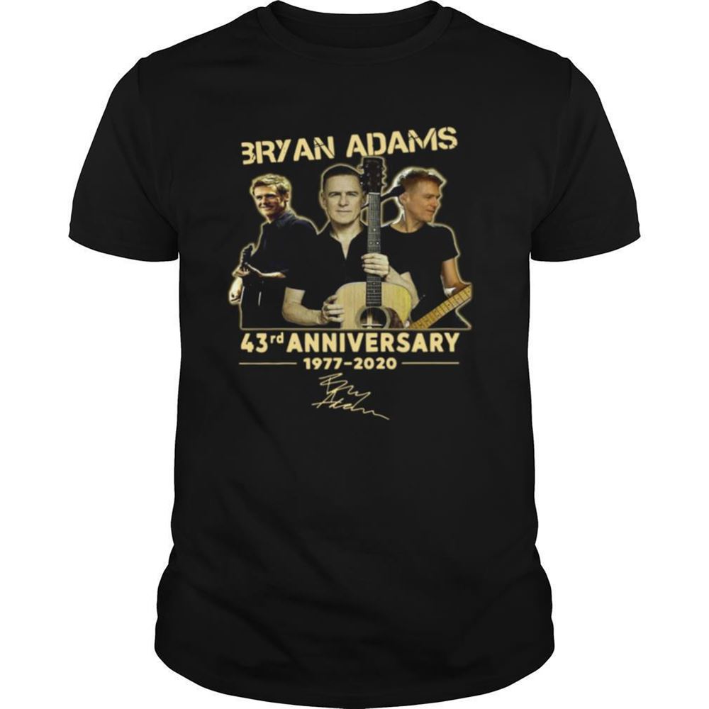 Great Bryan Adams 43rd Anniversary 1977 2020 Signature Shirt 