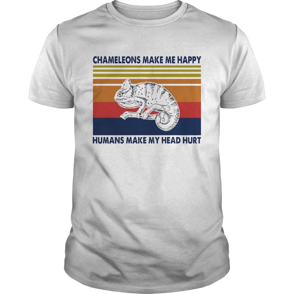 Awesome Chameleons Make Me Happy Humans Make My Head Hurt Shirt 