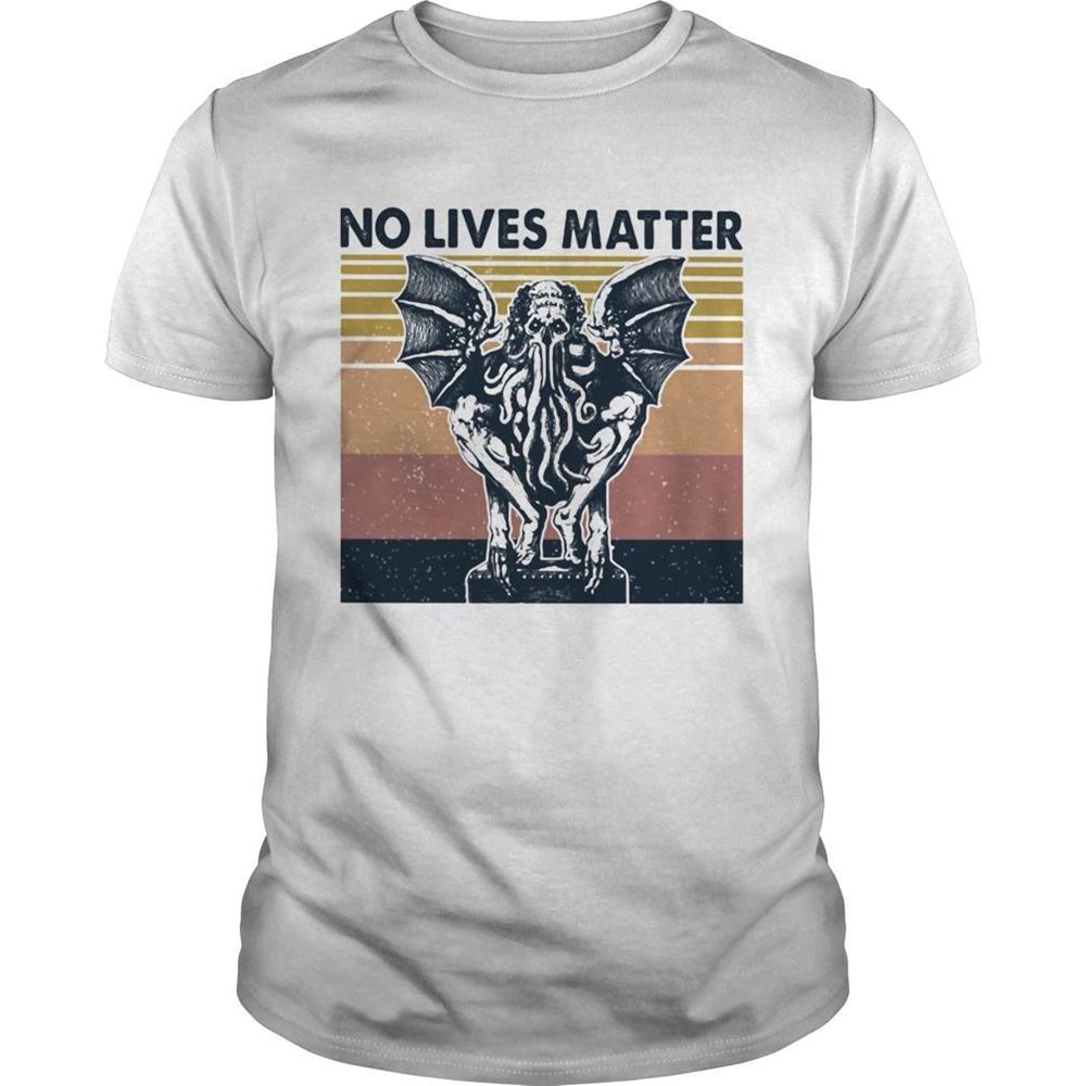 Promotions Cthulhu No Lives Matter Vintage Retro Shirt 