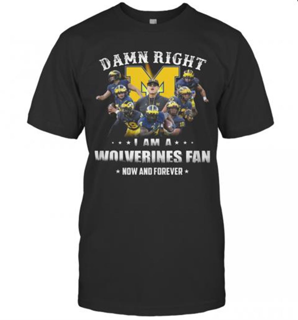 Promotions Damn Right I Am A Wolverines Fan Now And Forever T-shirt 