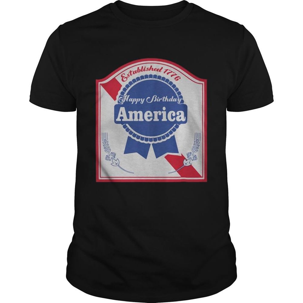 Special Established 1776 Happy Birthday America Flag Shirt 