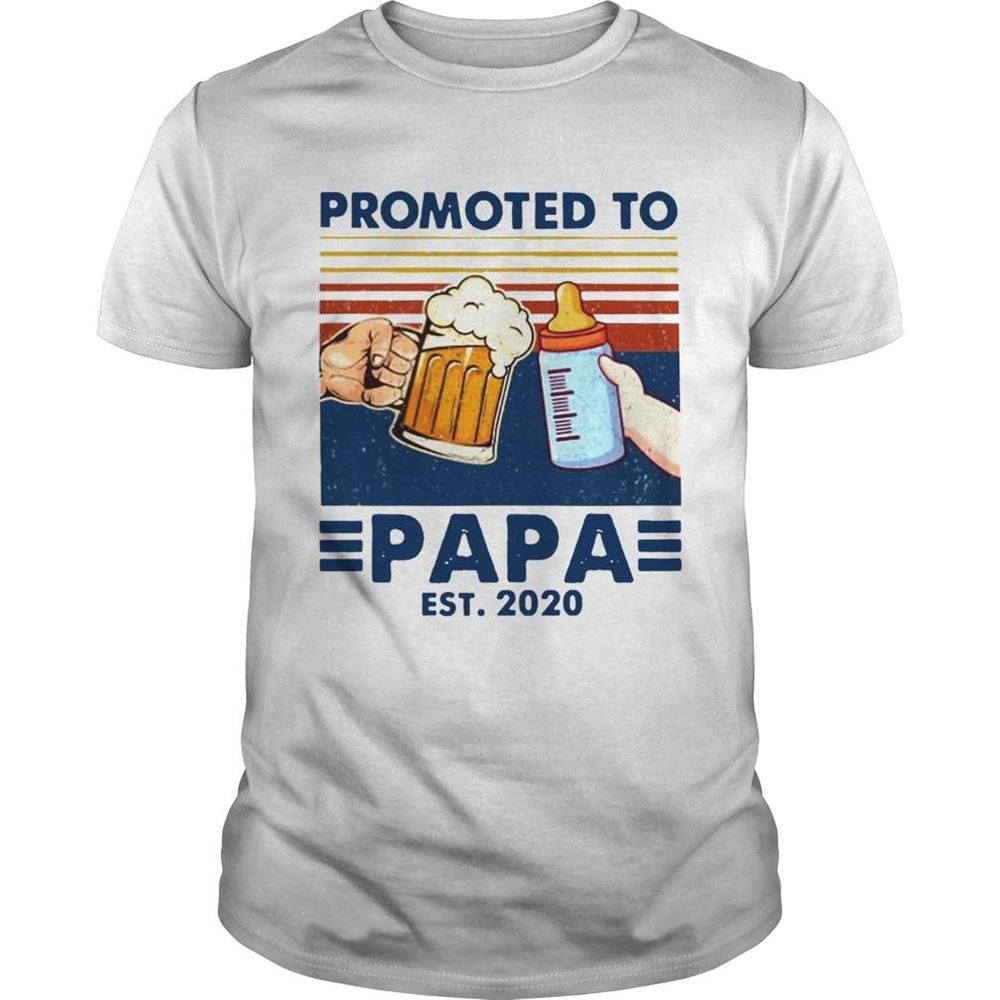 Great Family Promoted To Papa 2020 Vintage Shirt 
