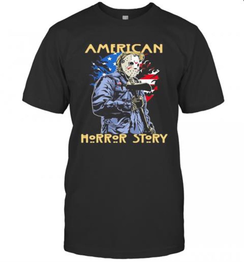 Happy Halloween Jason Voorhees American Horror Story American Flag Independence Day T-shirt 