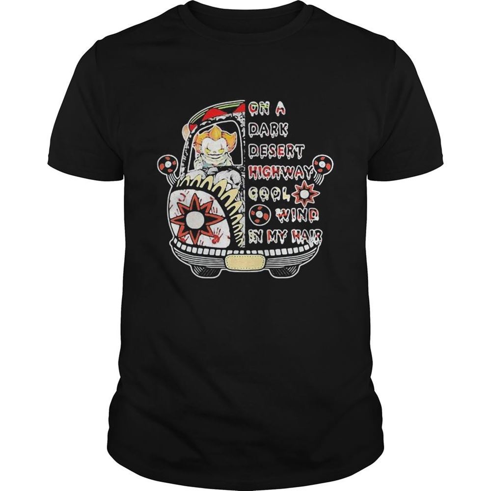 Special Halloween Pennywise Riding Bus On A Dark Desert Highway Cool Wind In My Hair Shirt 