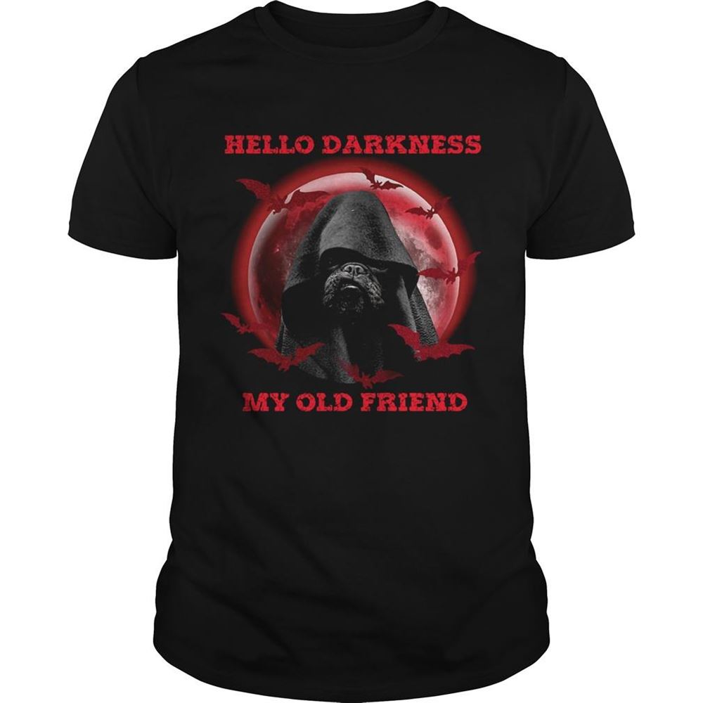 High Quality Hello Darkness My Old Friend Dog Blood Moon Shirt 