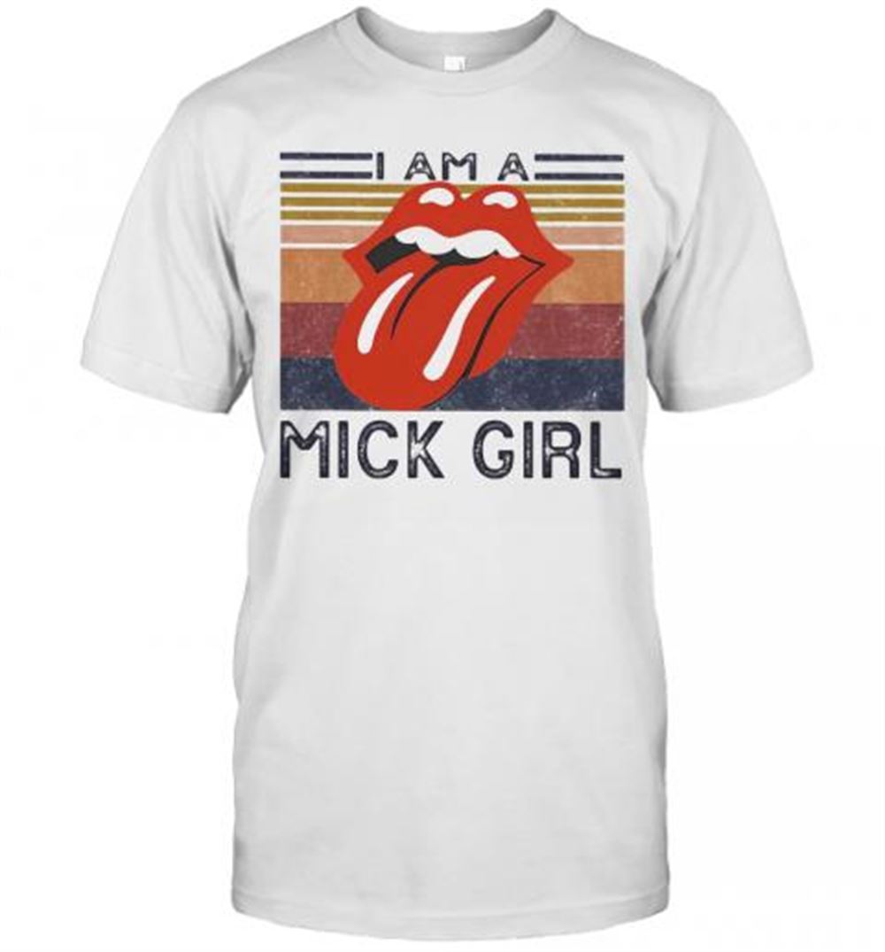 Interesting I Am A Mick Girl Vintage Retro T-shirt 