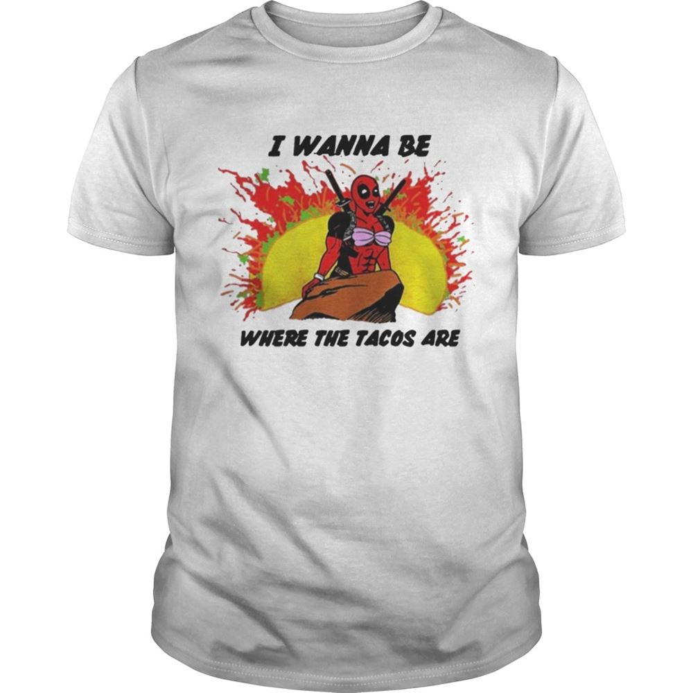 Limited Editon I Wanna Be Where The Tacos Are Little Mermaid With Deadpool Sweater 