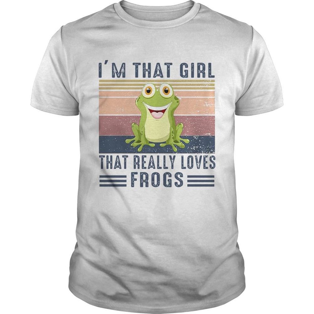 Gifts Im That Girl That Really Loves Frogs Vintage Retro Shirt 