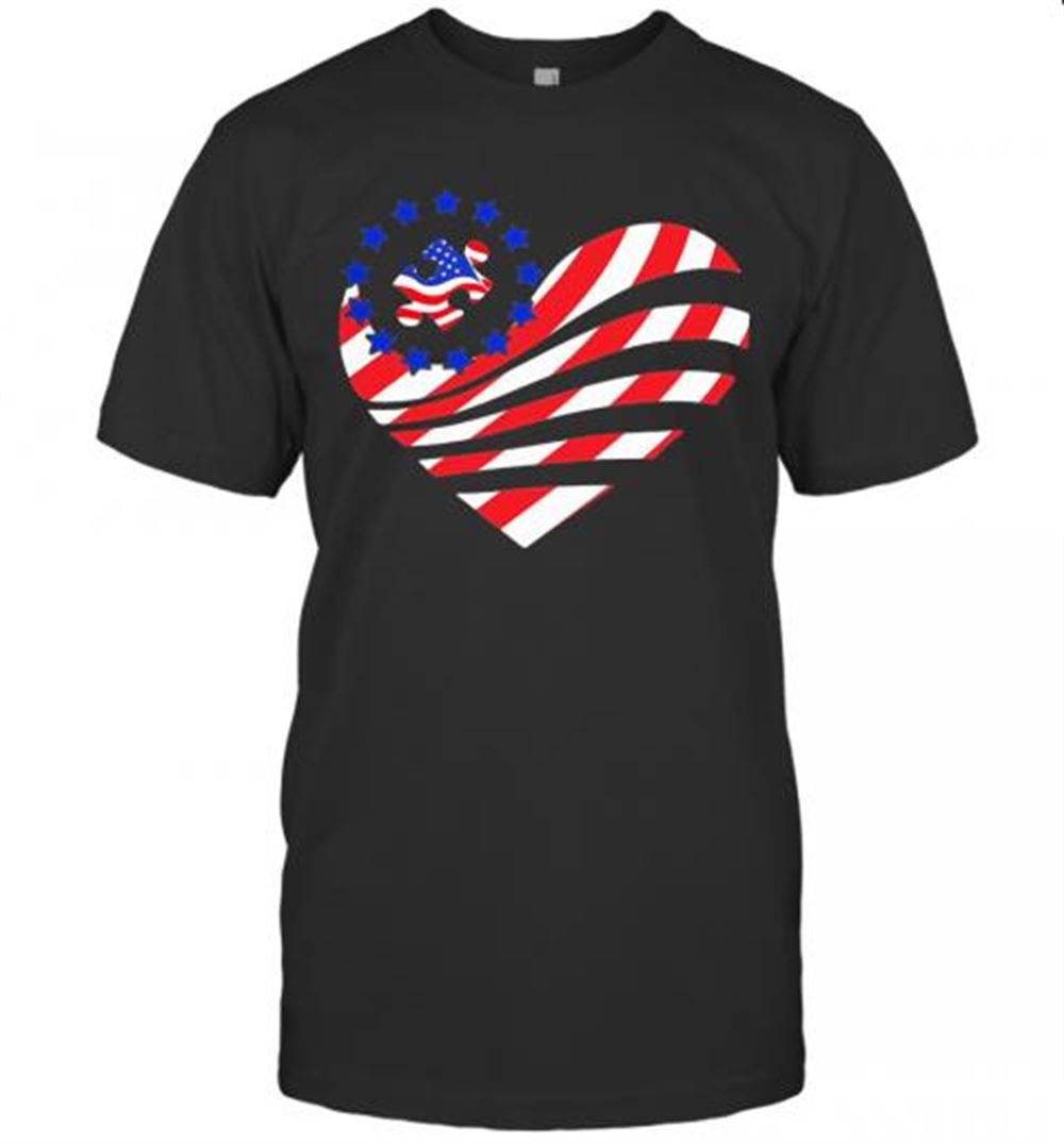 Happy Independence Day Autism Heart T-shirt 