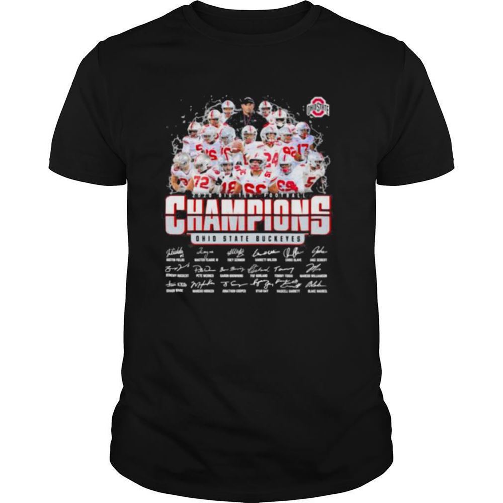 Happy 2020 Big Ten Football Champions State Buckeyes Signature Shirt 