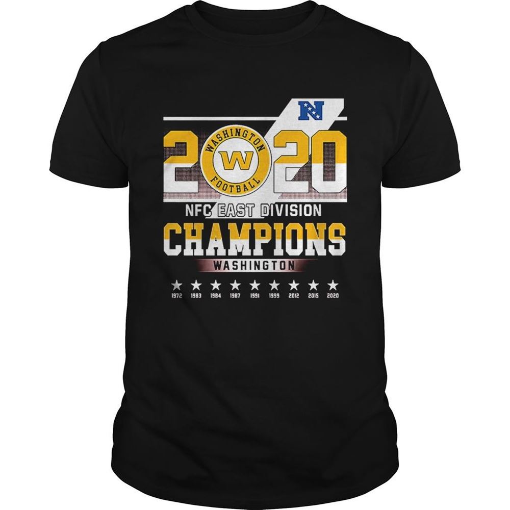 Awesome 2020 Washington Football Nfc East Division Champions Washington Shirt 