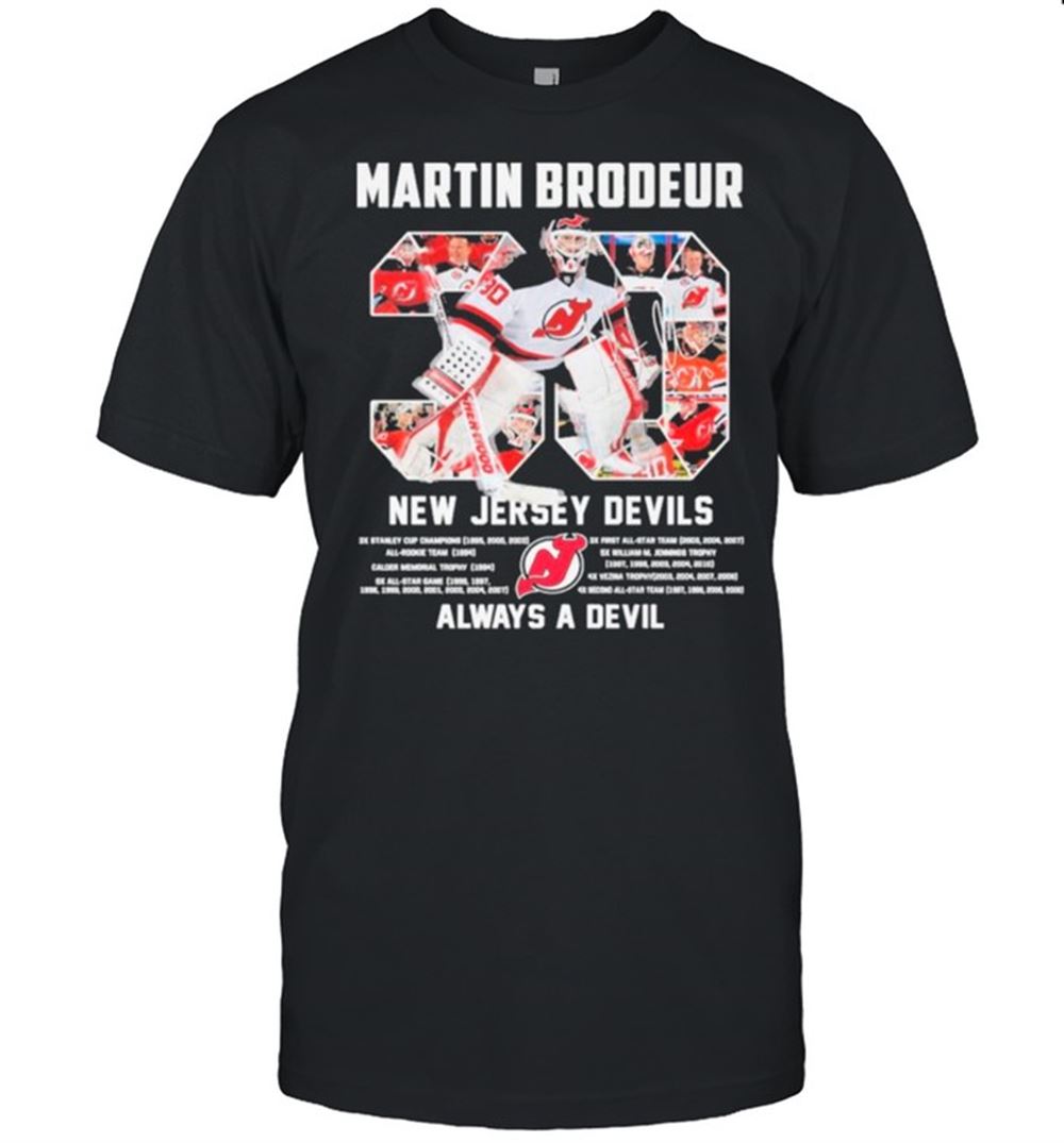 Promotions 30 Martin Brodeur New Jersey Devils Always A Devil Shirt 
