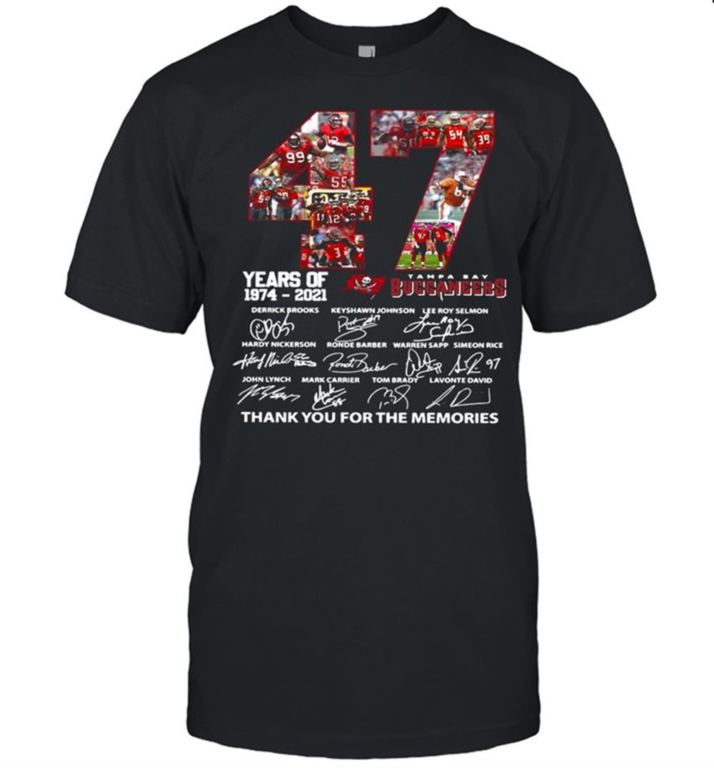 Gifts 47 Year Of 1974-2021 Thank You For The Memories Signature Shirt 