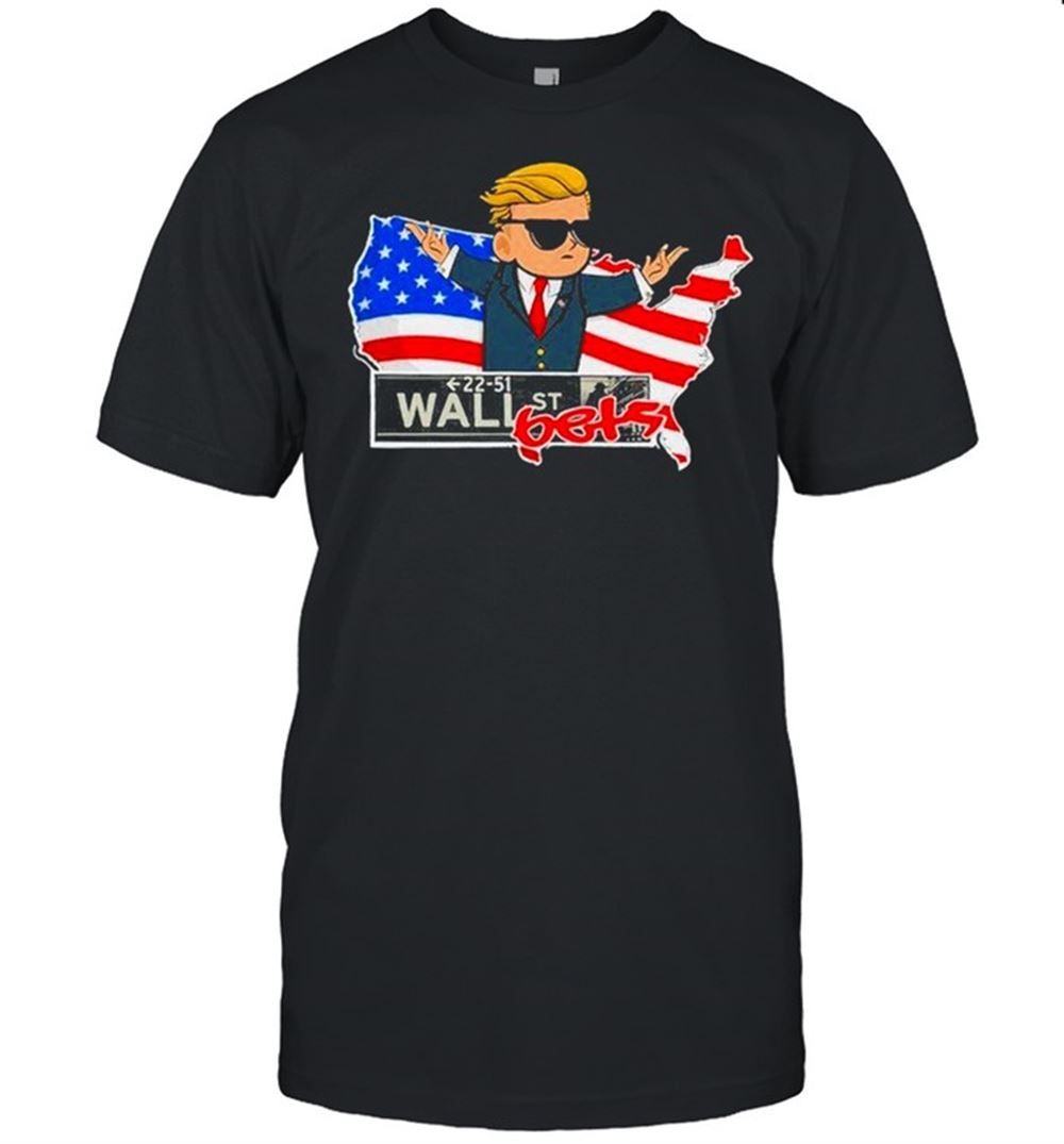 Interesting American Flag With Trump Wallstreetbets In Gamestonk 2021 Shirt 