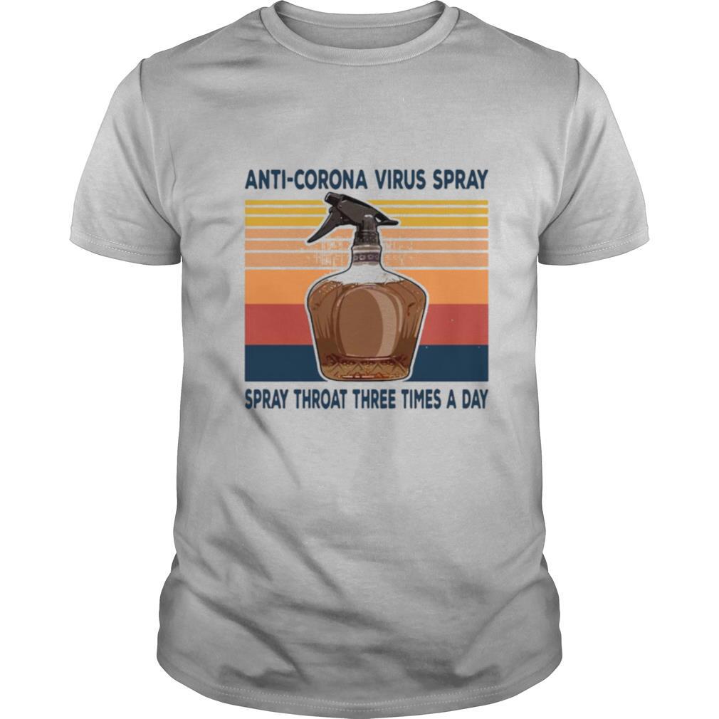 Amazing Anti Corona Virus Spray Spray Throat Three Times A Day Vintage Retro Shirt 