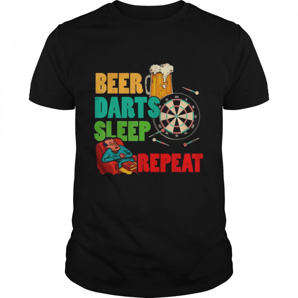 High Quality Beer Player Sleep Dartscheibe Zielt Auf Gewinnen Spiel Bullseye Darts Shirt 