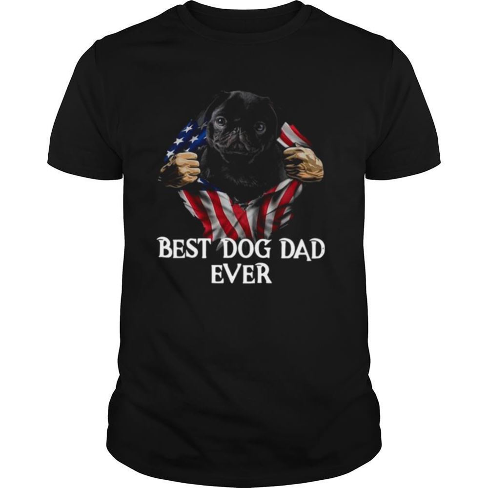 Amazing Blood Inside Me American Flag Best Dog Dad Ever Shirt 