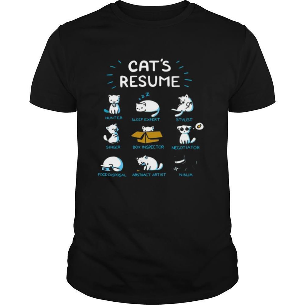 Amazing Cats Resume Shirt 