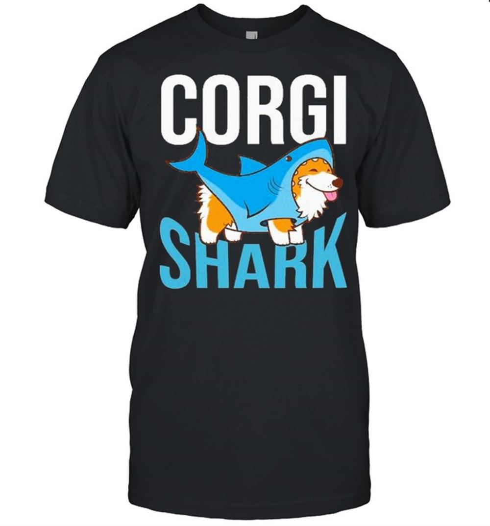Interesting Corgi Shark Shirt 