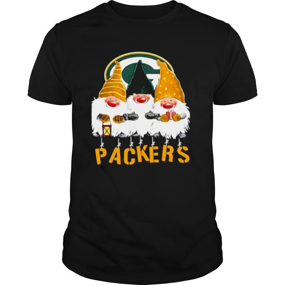 Amazing Green Bay Packers Team Gnomes Merry Christmas Shirt 