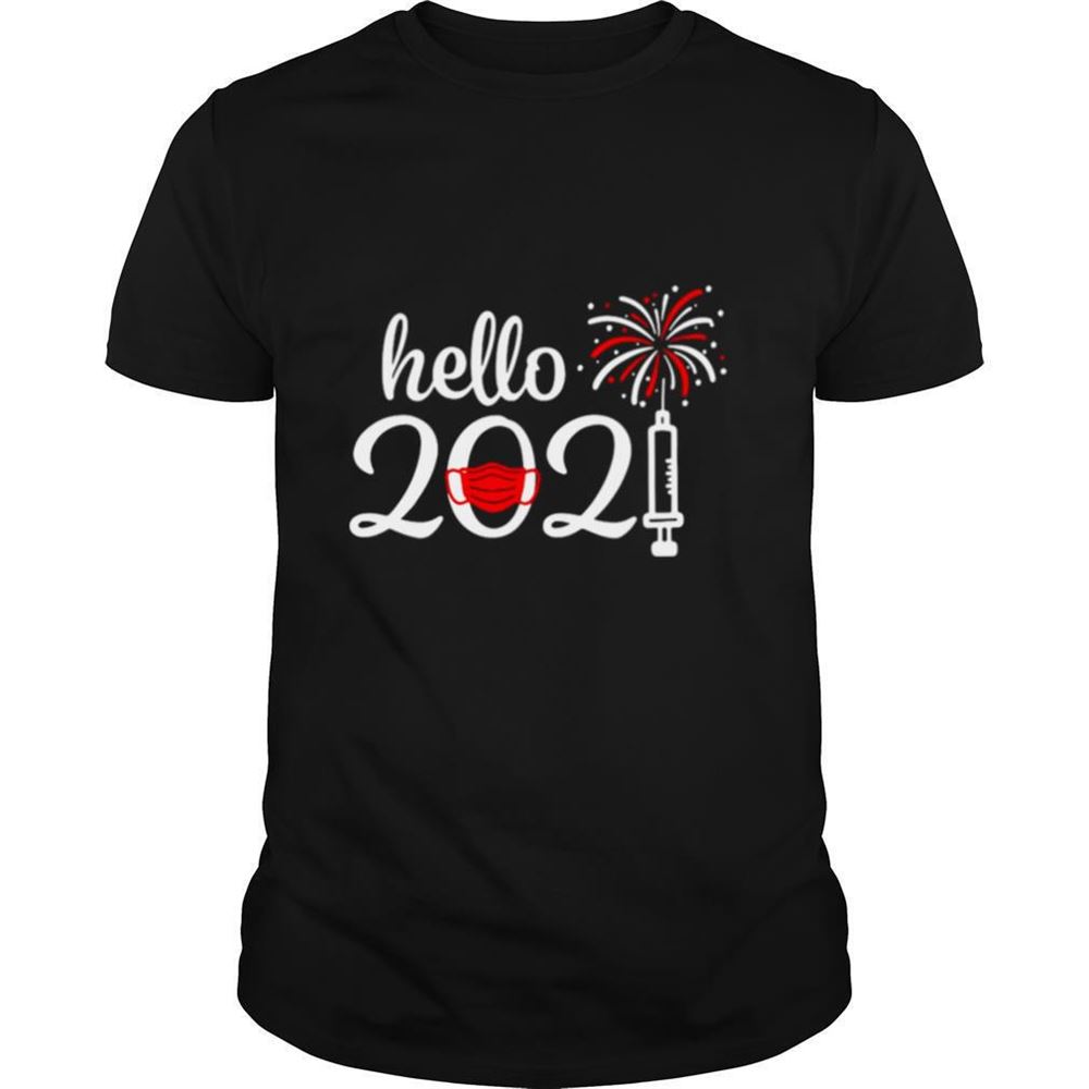 Awesome Hello 2021 Face Mask Christmas Shirt 