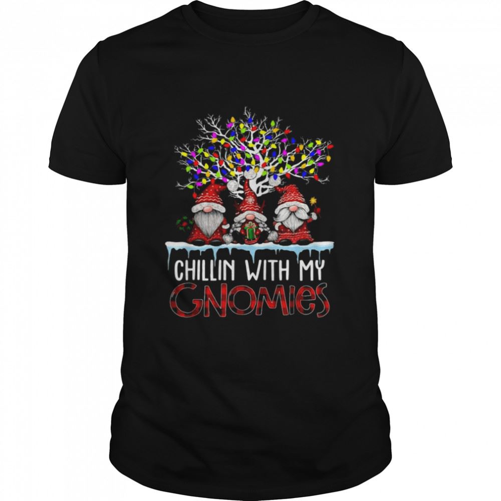 Special Chilling With My Gnomies Christmas Garden Gnome Lights Shirt 