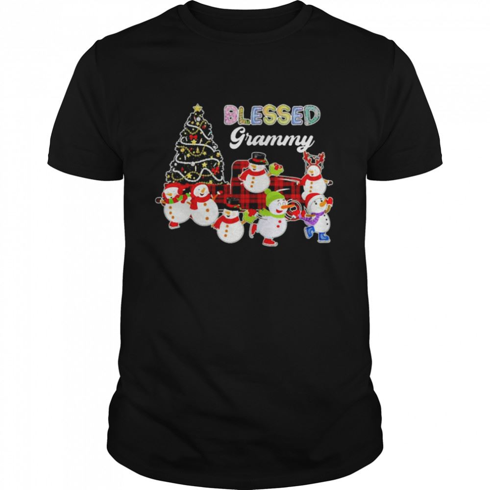 High Quality Christmas Snowman Blessed Grammy Christmas Sweater Shirt 