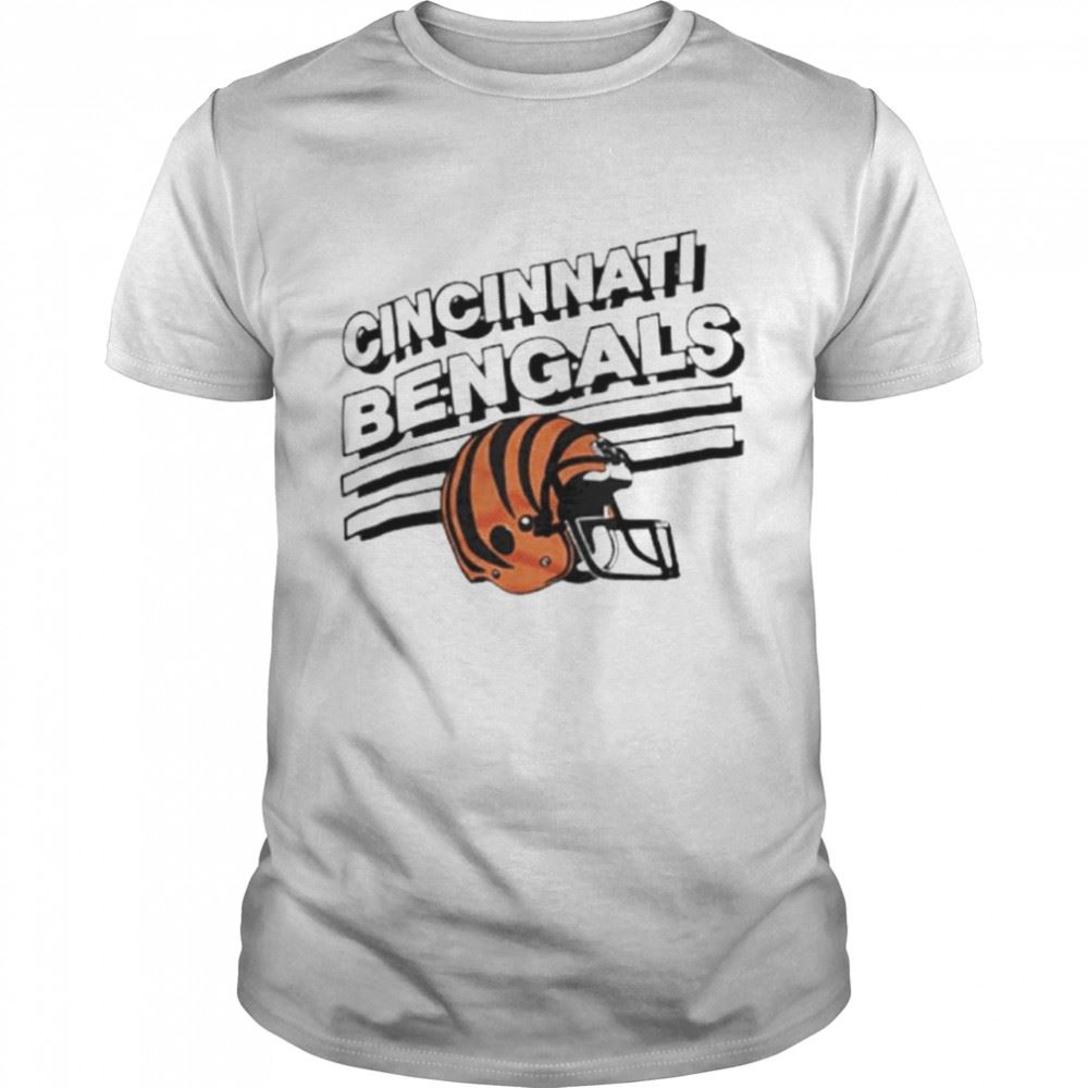 Happy Cincinnati Bengals Orange Stripes Tri-blend Shirt 