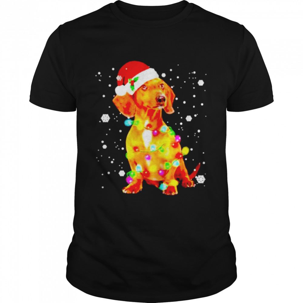 Great Dachshund Dogs Christmas Light Shirt 