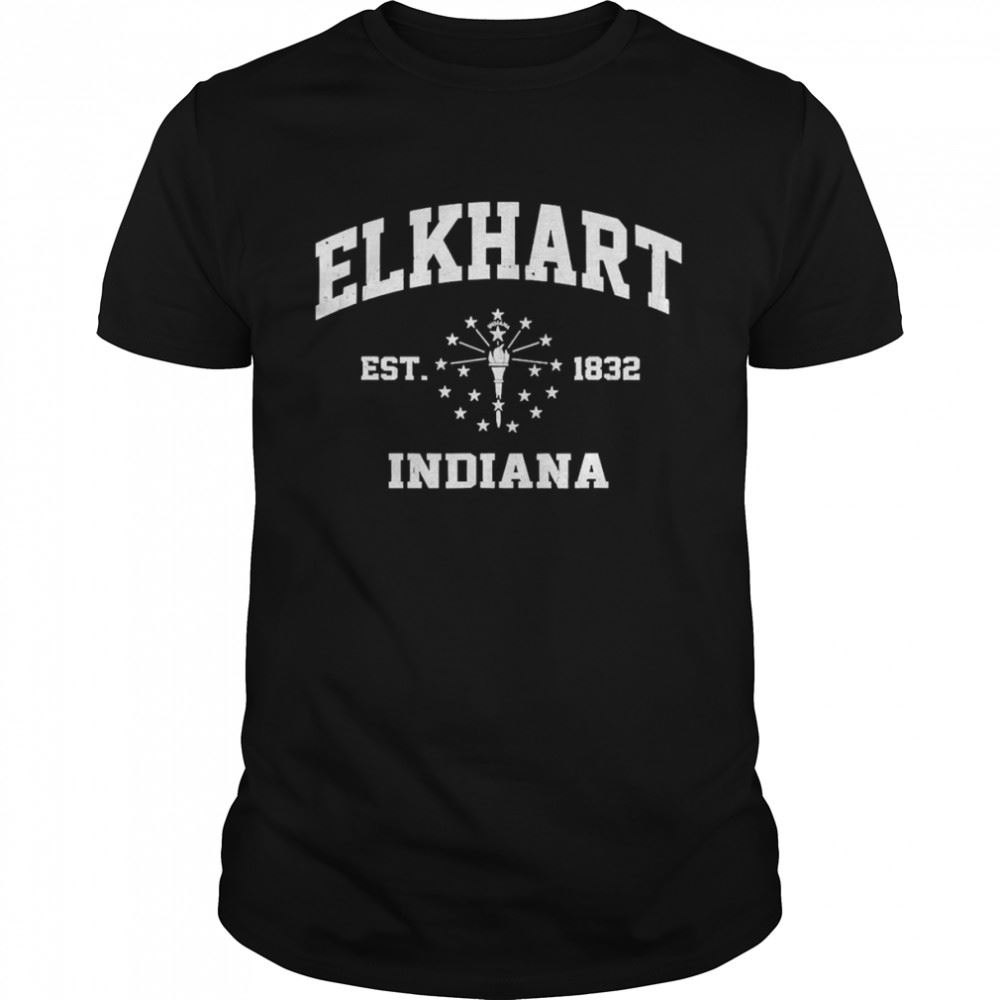 Special Elkhart Indiana In Vintage State Athletic Style Shirt 