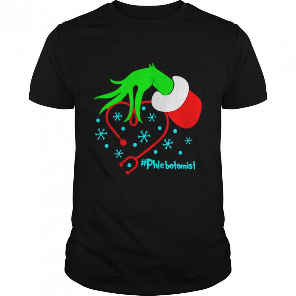 Awesome Grinchs Phlebotomist Nurse Stethoscope Christmas Sweater Shirt 