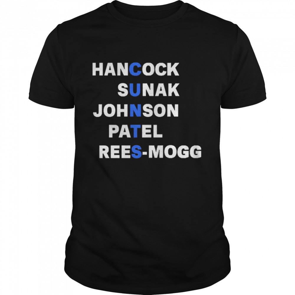 Special Hancock Sunak Johnson Patel Rees-mogg Shirt 