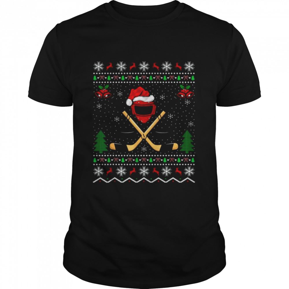 Best Ice Hockey Player Xmas Gift Ugly Ice Hockey Christmas Shirt 