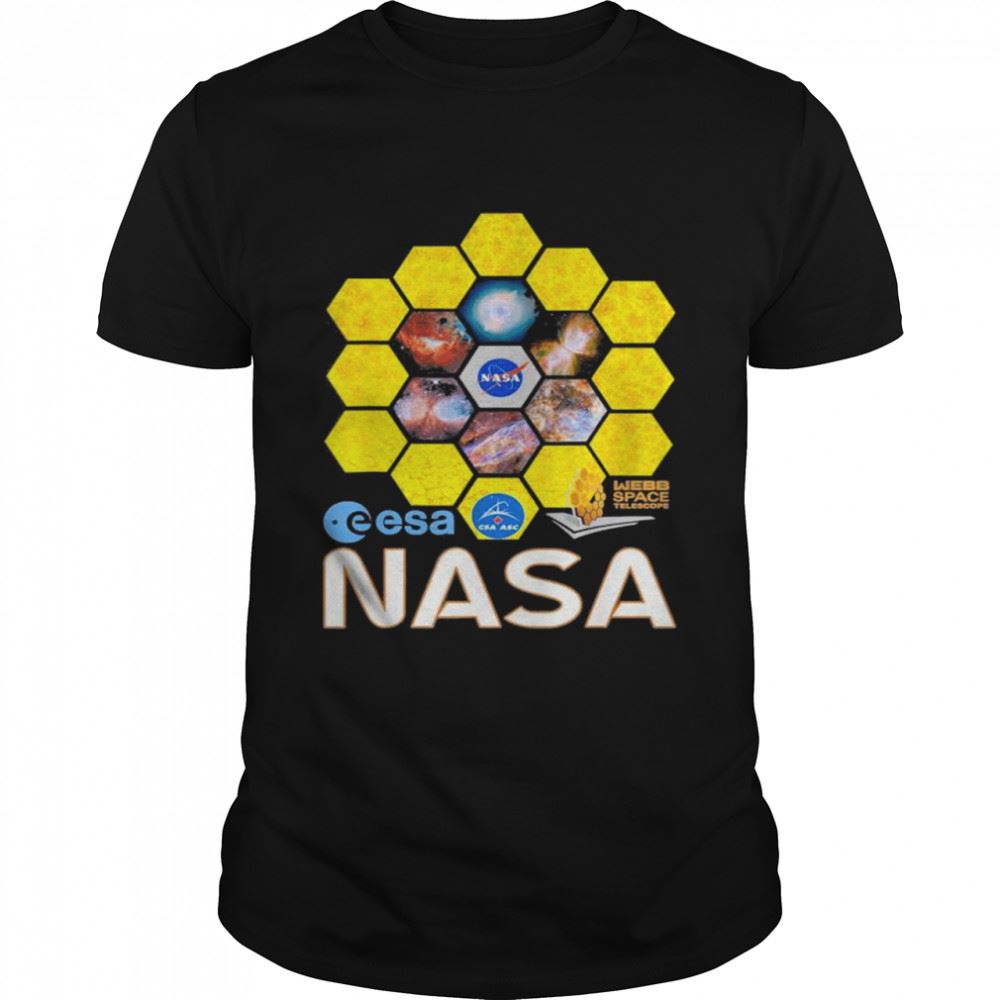 Attractive James Webb Space Telescope Official Nasa Esa Csa Logos Jwst Shirt 