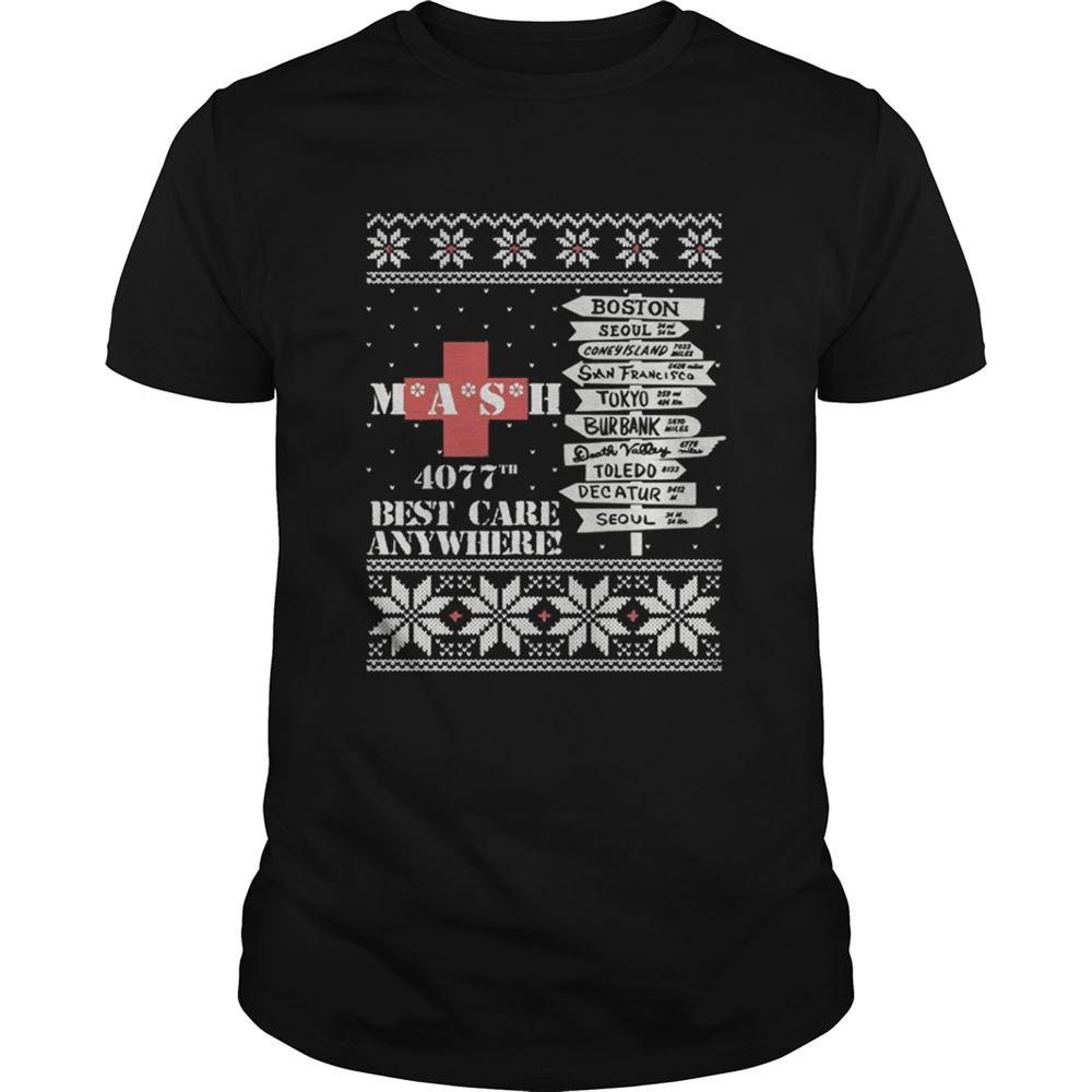 Attractive Mash Boston Seul Tokyo 4077 Best Care Anywhere Christmas Shirt 