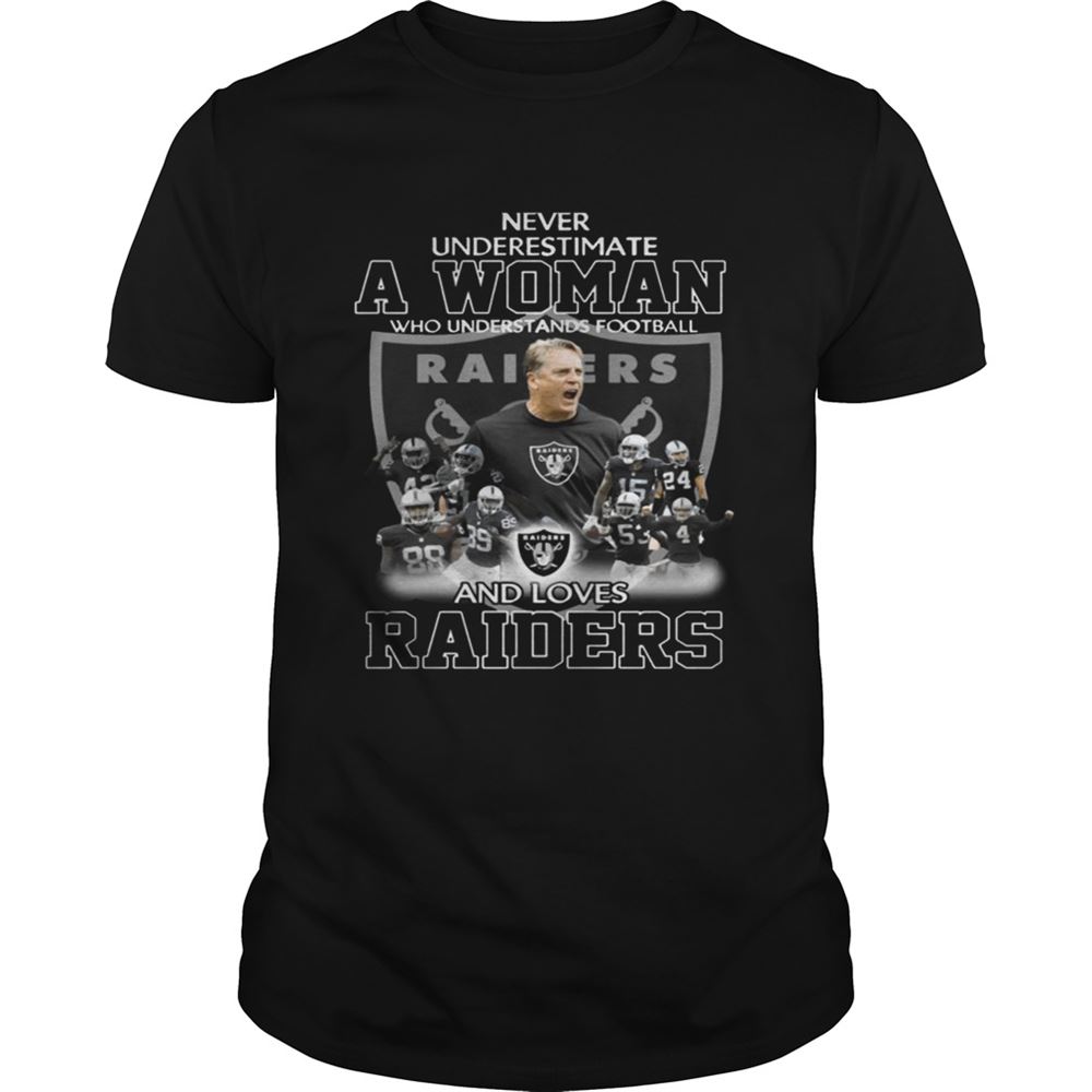 Amazing Never Underestimate A Woman Who Understands Football And Loves Raiders T-shirt 