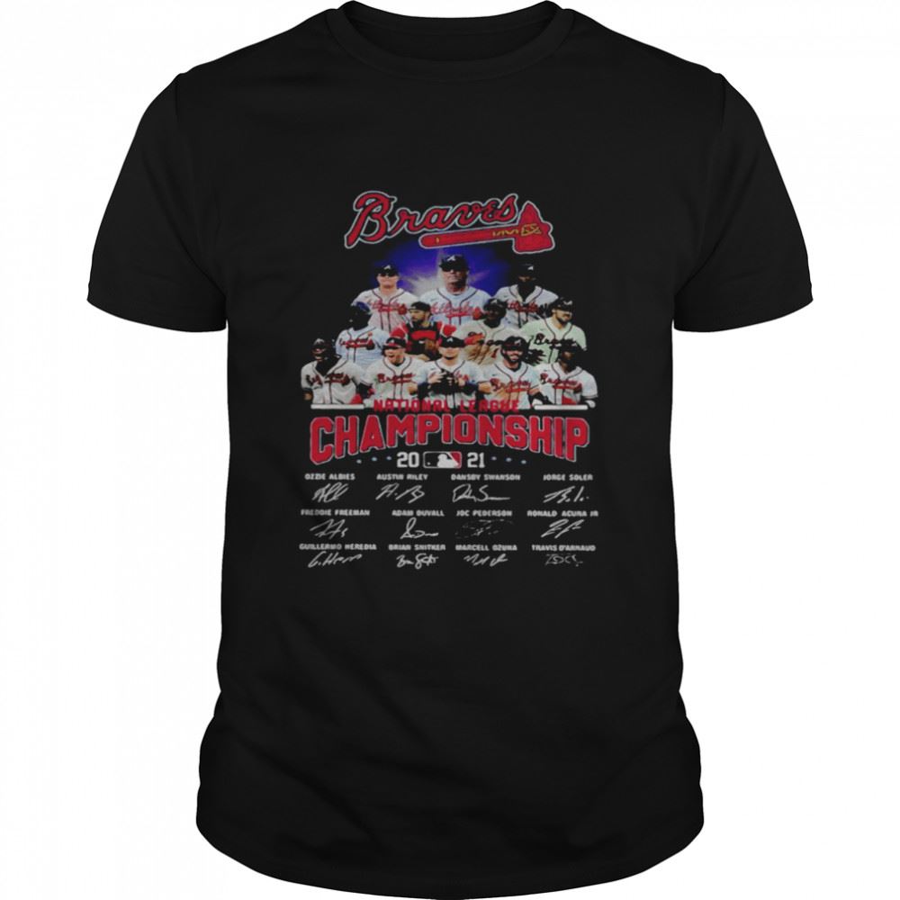 Amazing Atlanta Braves National League Championship 2021 Signatures Shirt 