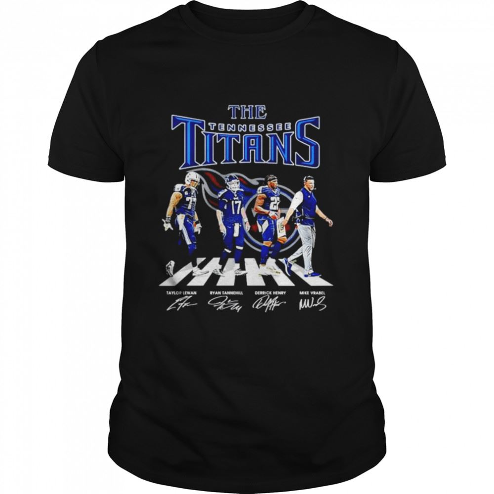 Great Awesome The Tennessee Titans Abbey Road Signatures Shirt 