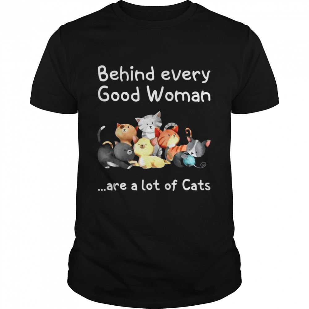 Interesting Behind Every Good Woman Are A Lot Of Cats T-shirt 