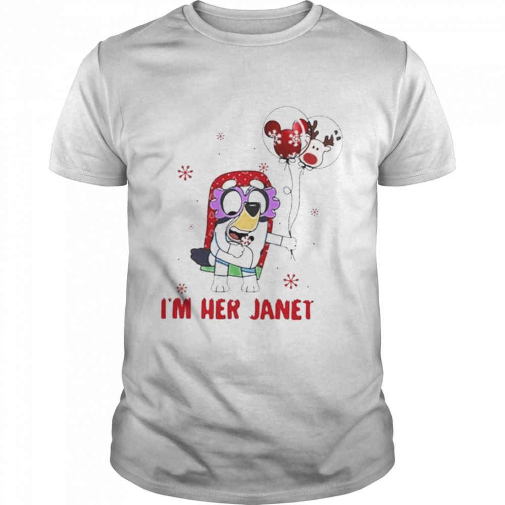Awesome Bluey Balloon Mickey Mouse Reindeer Im Her Janet Christmas Shirt 