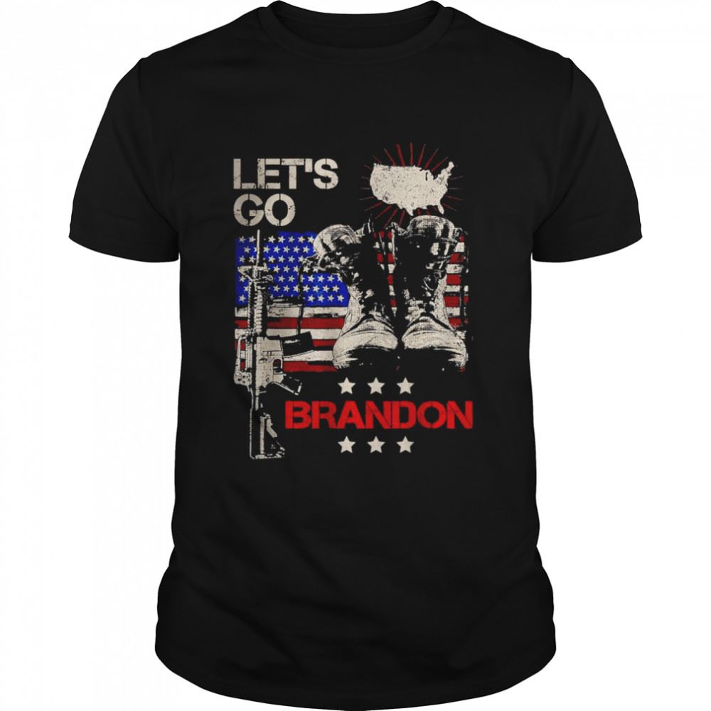 Great Brandon Anti Liberal Lets Go American Flag Veteran T-shirt 