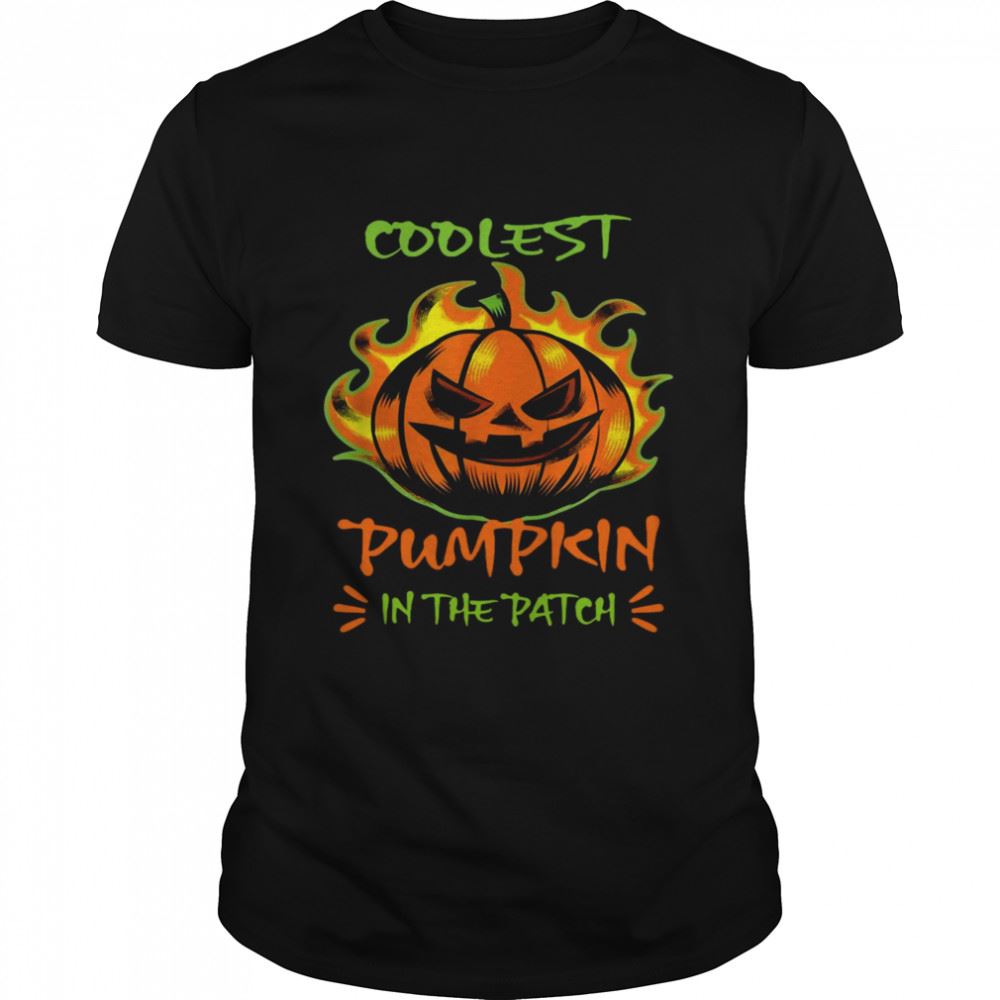 Attractive Coolest Pumpkin In The Patch Scary Halloween Pumpkin Shirt 