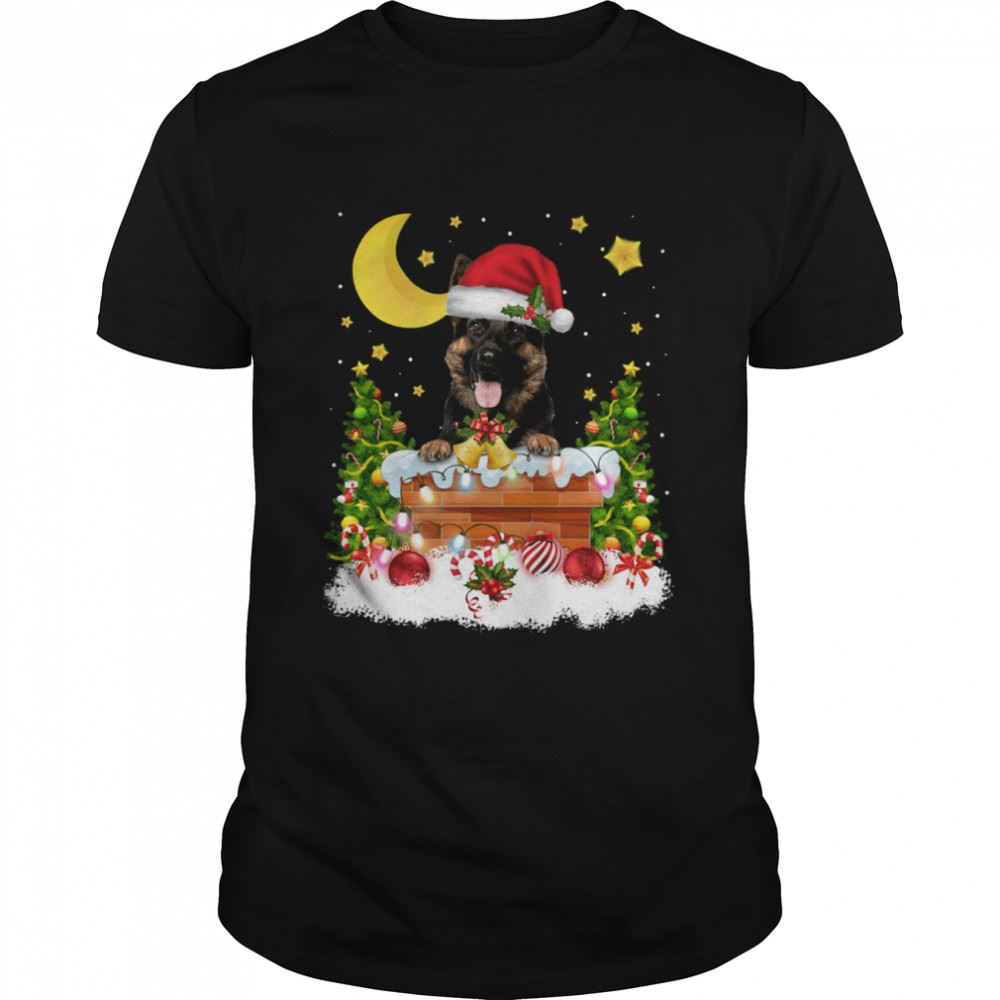 Special German Shepherd In The Chimney Love Christmas Shirt 