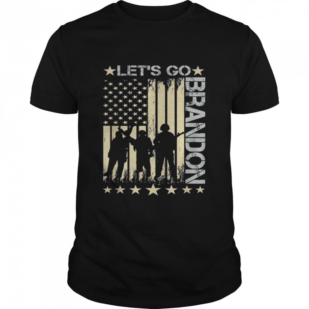 Attractive Gun American Flag Patriots Lets Go Brandon Chant Shirt 