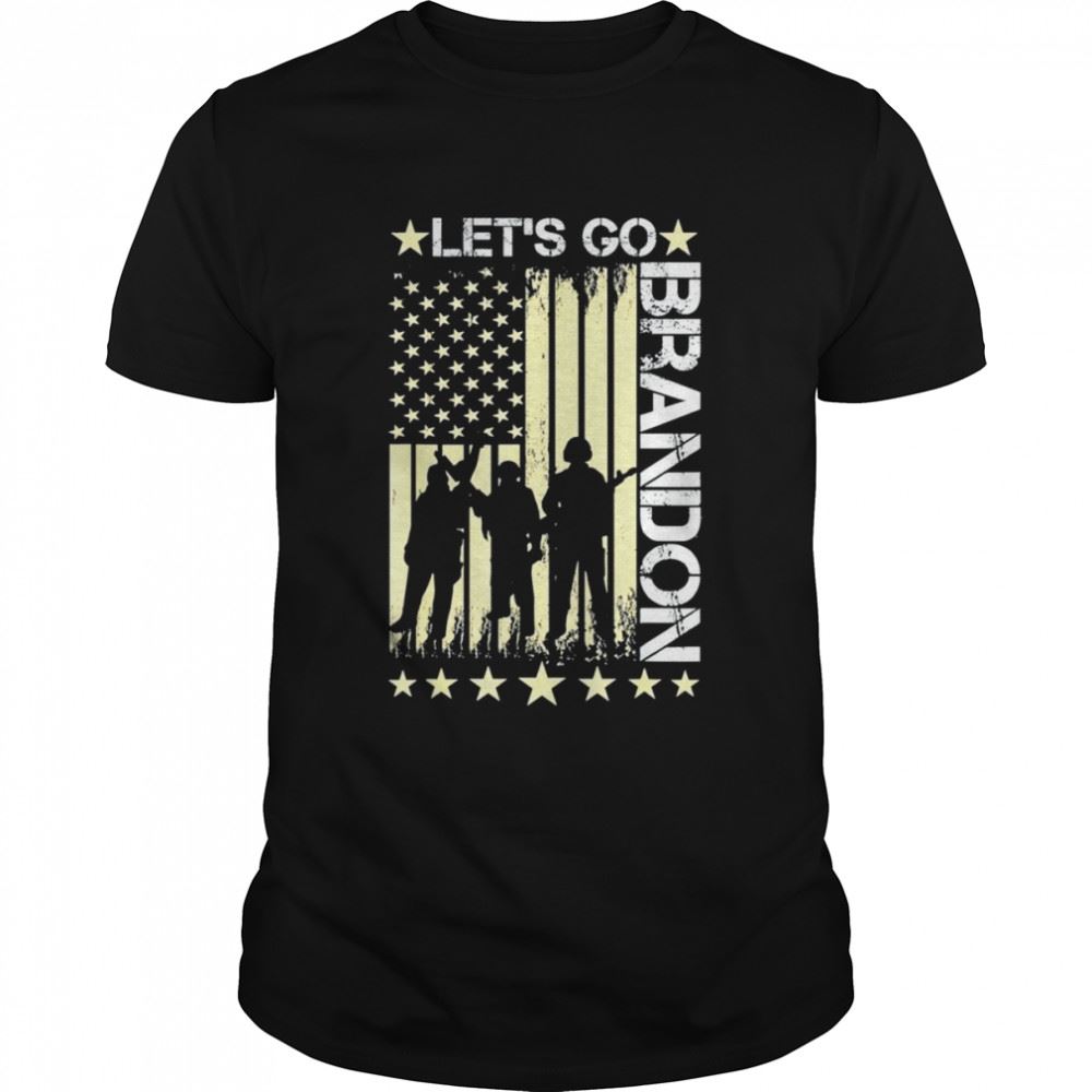 Interesting Gun American Flag Patriots Lets Go Brandon Chant Veteran Shirt 