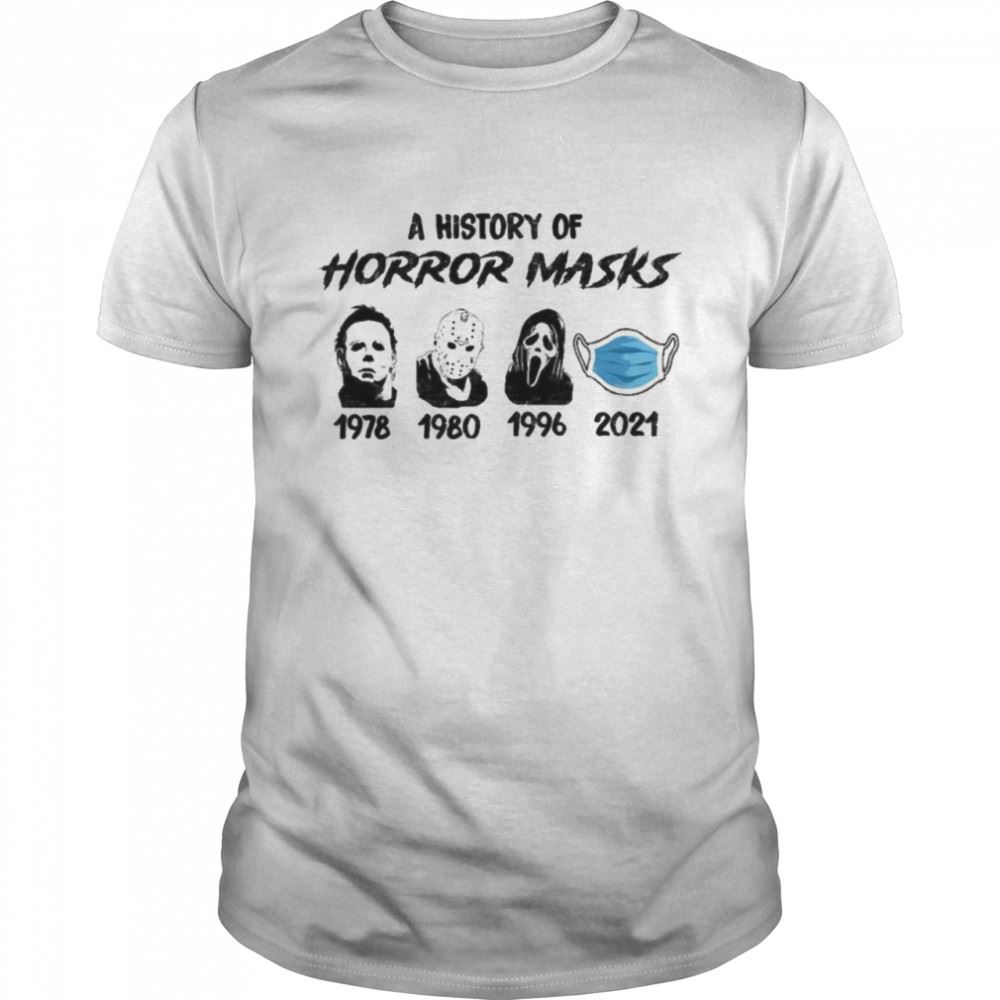 Awesome Halloween History Of Horror Masks 2021 Shirt 