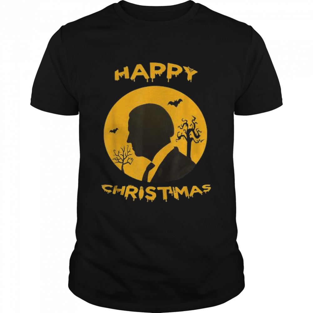 Great Happy Christmas Halloween Jokes Pumpkin Funny Joe Biden T-shirt 