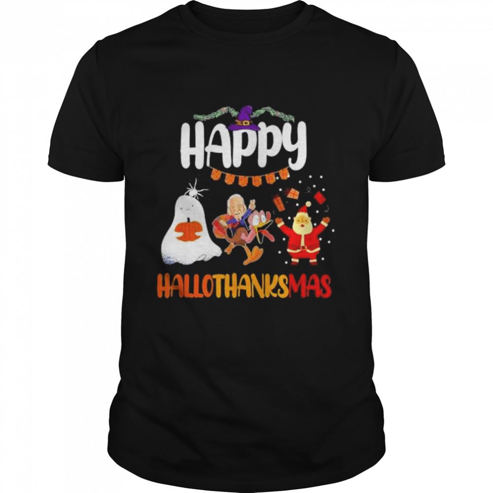 Amazing Happy Hallothanksmass Thanksgiving Christmas Shirt 